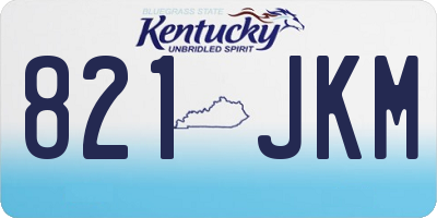 KY license plate 821JKM