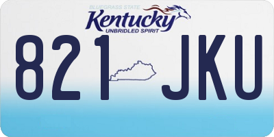 KY license plate 821JKU