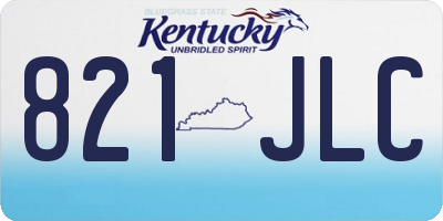 KY license plate 821JLC