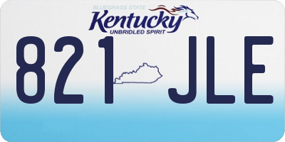KY license plate 821JLE