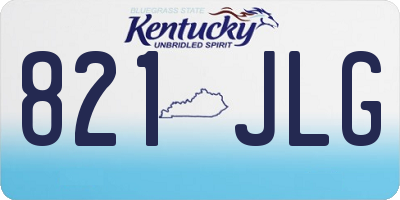 KY license plate 821JLG