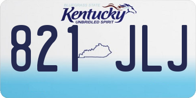 KY license plate 821JLJ