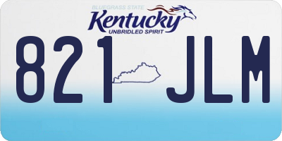 KY license plate 821JLM