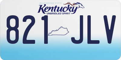 KY license plate 821JLV