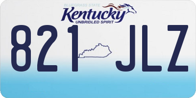 KY license plate 821JLZ