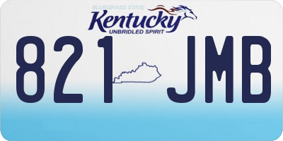 KY license plate 821JMB