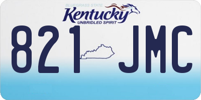 KY license plate 821JMC
