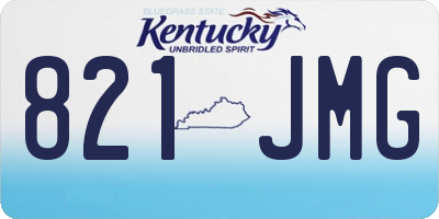 KY license plate 821JMG
