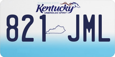 KY license plate 821JML