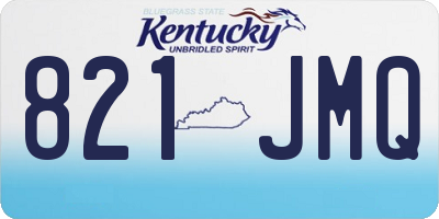 KY license plate 821JMQ