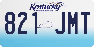 KY license plate 821JMT