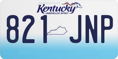 KY license plate 821JNP