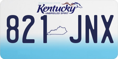 KY license plate 821JNX