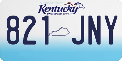 KY license plate 821JNY