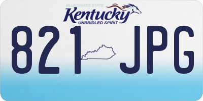 KY license plate 821JPG