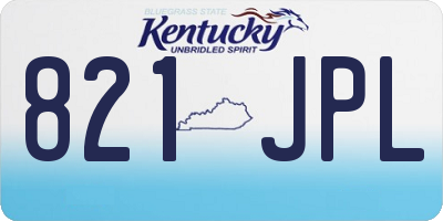 KY license plate 821JPL
