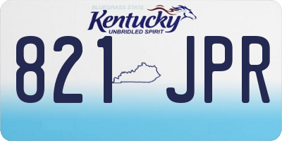 KY license plate 821JPR