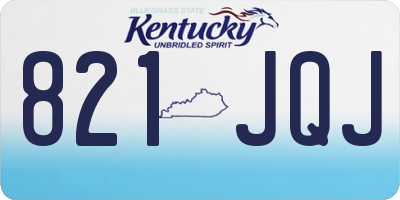 KY license plate 821JQJ