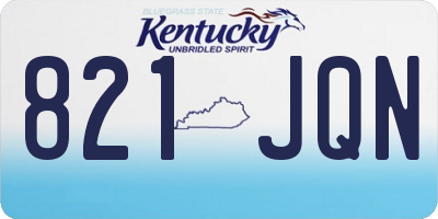 KY license plate 821JQN