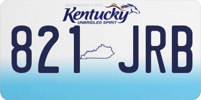 KY license plate 821JRB