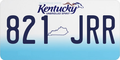 KY license plate 821JRR