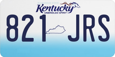 KY license plate 821JRS