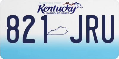 KY license plate 821JRU