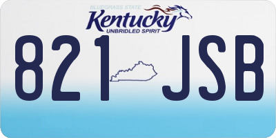 KY license plate 821JSB