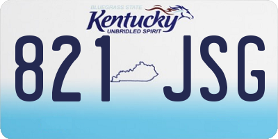 KY license plate 821JSG