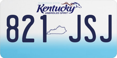 KY license plate 821JSJ