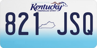 KY license plate 821JSQ