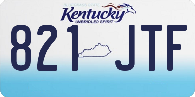 KY license plate 821JTF