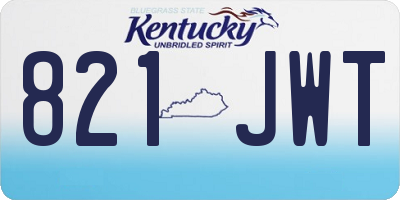 KY license plate 821JWT