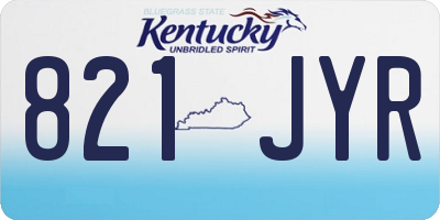 KY license plate 821JYR