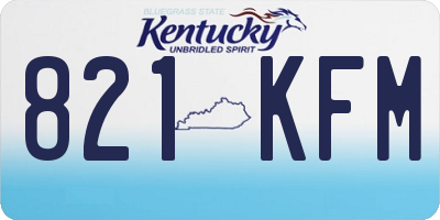KY license plate 821KFM