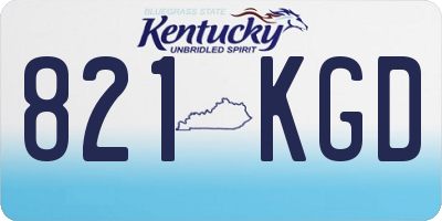 KY license plate 821KGD