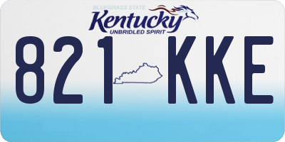 KY license plate 821KKE