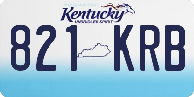 KY license plate 821KRB