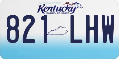 KY license plate 821LHW