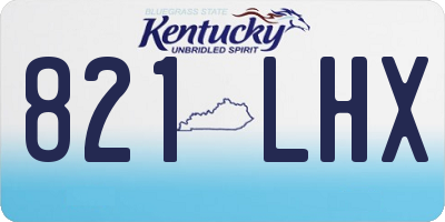 KY license plate 821LHX