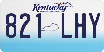 KY license plate 821LHY