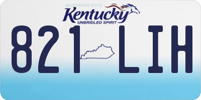 KY license plate 821LIH