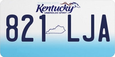 KY license plate 821LJA