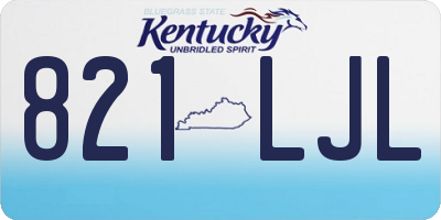 KY license plate 821LJL