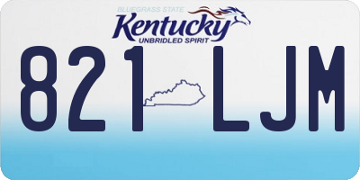 KY license plate 821LJM