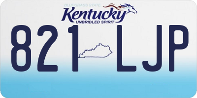 KY license plate 821LJP