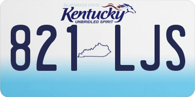KY license plate 821LJS