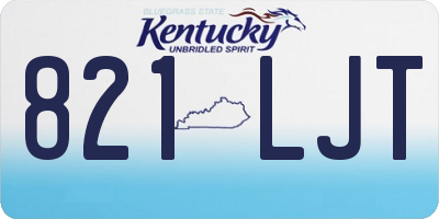 KY license plate 821LJT