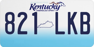 KY license plate 821LKB