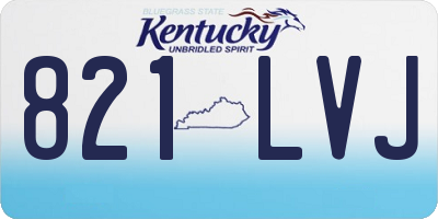 KY license plate 821LVJ